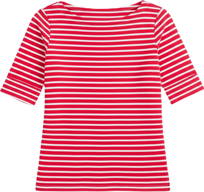 Women's Printed Boat-Neck Elbow-Sleeve Top, Macy's Exclusive