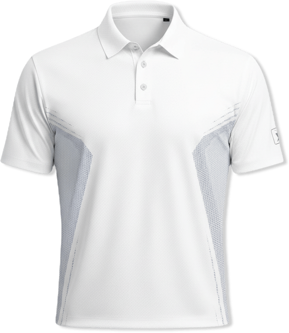 Men's Faux Seamless Mapped Golf Polo Shirt