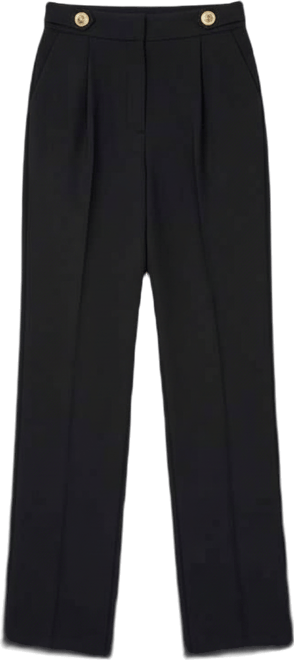 Women's Pleated Mid Rise Wide-Leg Pants
