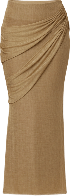 Women's Opulent Metallic Maxi Skirt