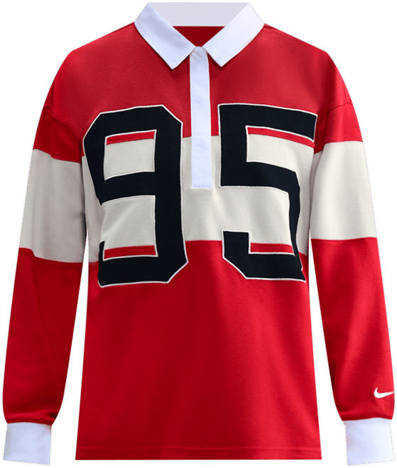 Nike Sportswear Women's Long-Sleeve Graphic Polo Top