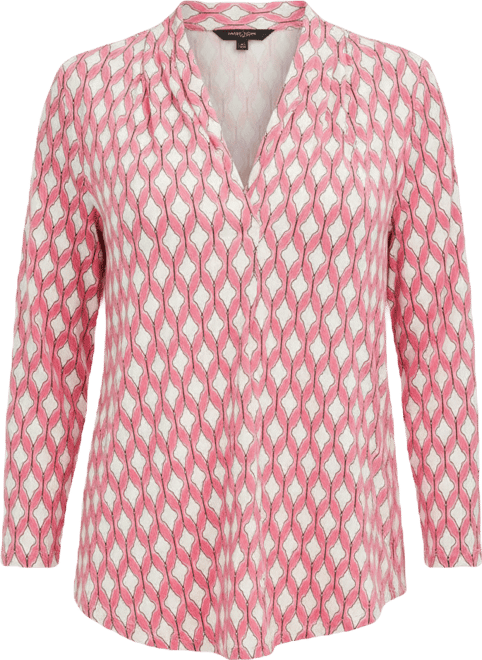 Women's Printed 3/4 Sleeve V-Neck Knit Top, Macy's Exclusive