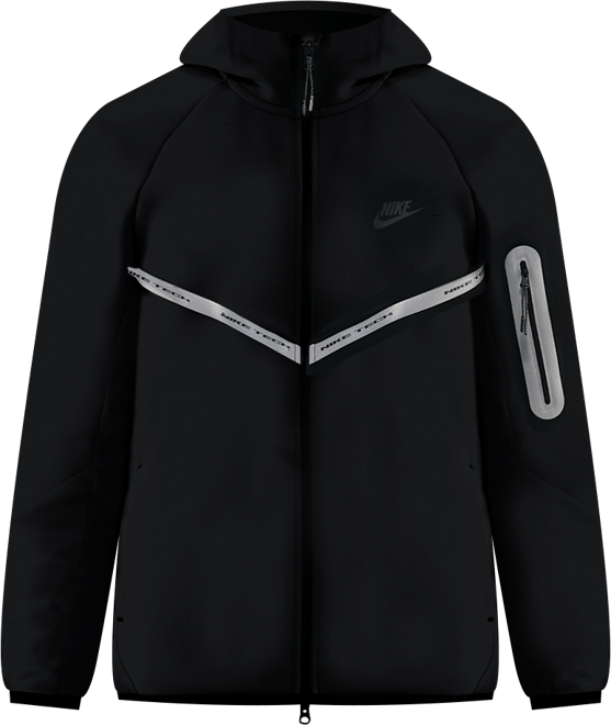 Nike Tech Men's Full-Zip Fleece Windrunner Jacket with Reflective Design Accents
