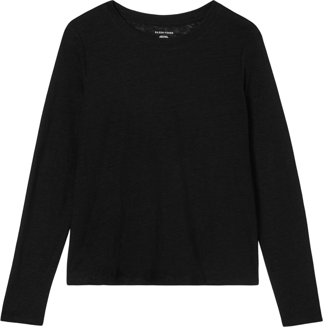 Organic Linen Jersey Long-Sleeve Tee | EILEEN FISHER