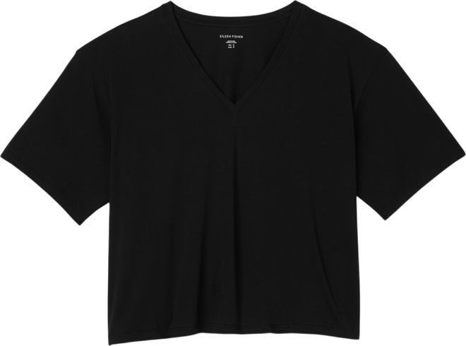 Organic Pima Cotton Jersey V-Neck Tee | EILEEN FISHER