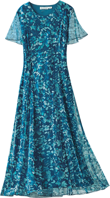 jovani dresses royal blue Nakarra Mesh Dress main image 1