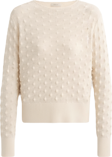 Women's Slash neck textured stitch pullover