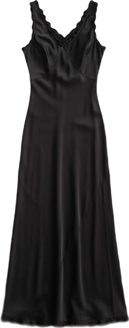 Women's Maxi Slip dress with ruffled edges