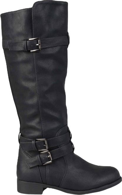 Women's Bite Wide Calf Knee High Buckle Boots