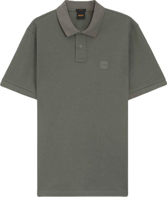 Boss by  Men's Slim-Fit Stretch-Cotton Logo Patch Polo Shirt