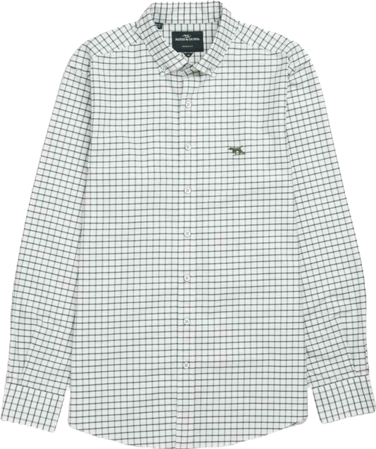 Rodd Gunn Men's Gunn Check Oxford 3 Long Sleeve Slim Fit Shirt