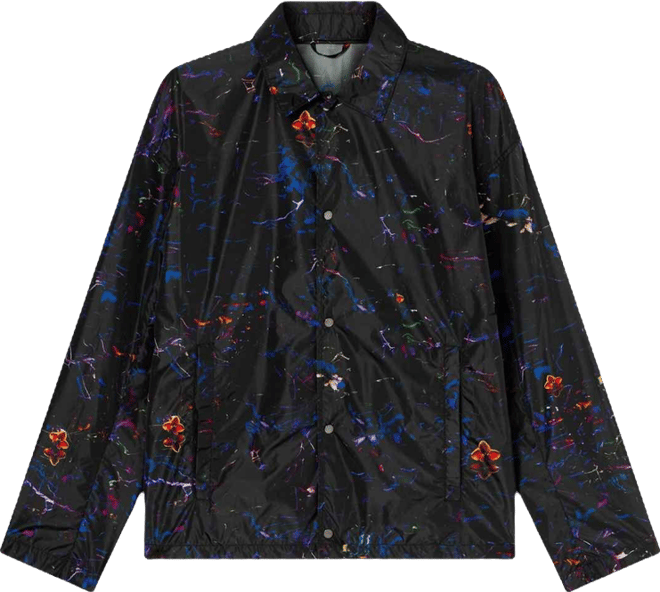 Men's Nylon Print Floral Jacket