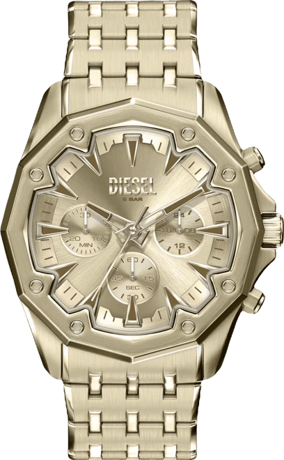 Men's Stinger Quartz Chronograph Gold Stainless Steel Watch, 46mm