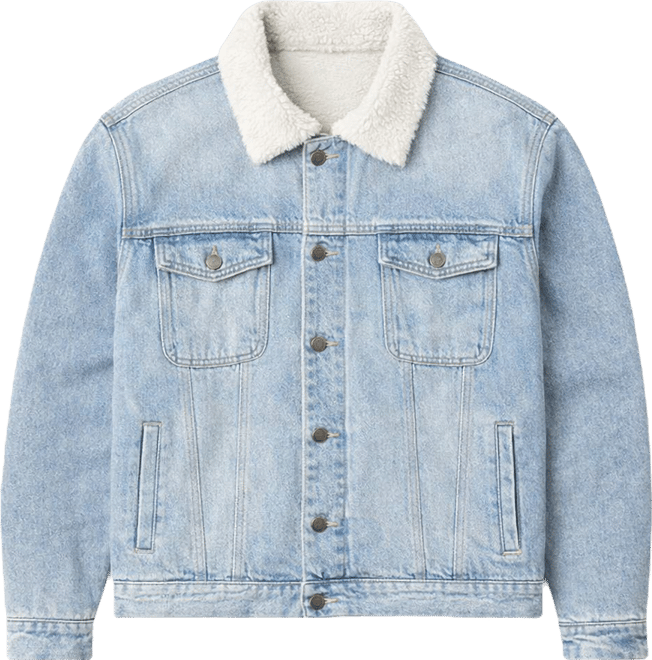 Men's Sherpa Boxy Denim Jacket