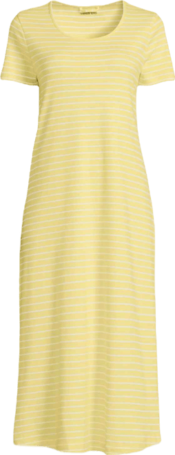 Women's Plus Size Cotton Short Sleeve Midcalf Nightgown