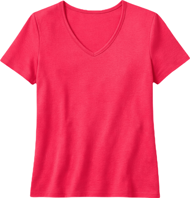 Women's Cotton Short Sleeve V-Neck Top, Exclusively at Macy's
