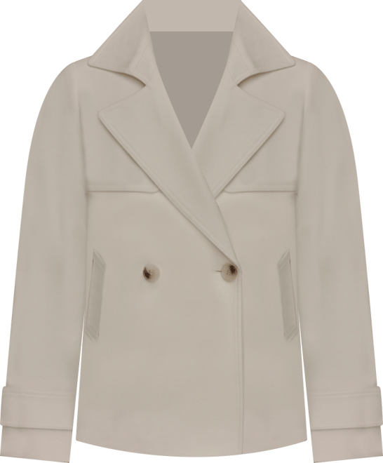 Women's Short Crepe Notch Collar Trench Coat