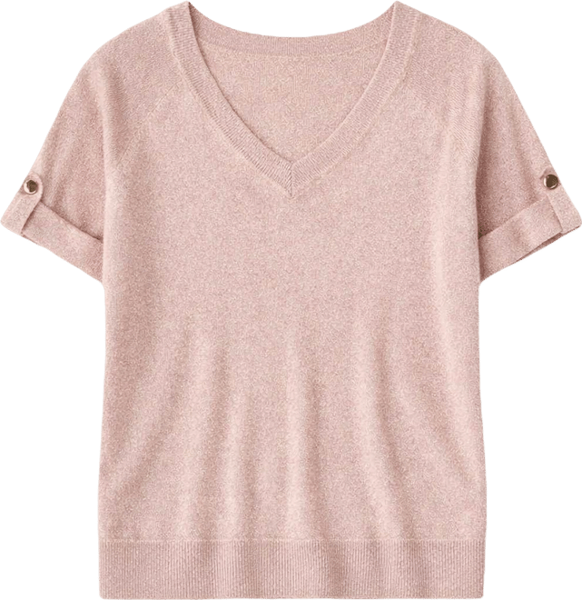 Women's Metallic Roll-Cuff Sweater, Macy's Exclusive