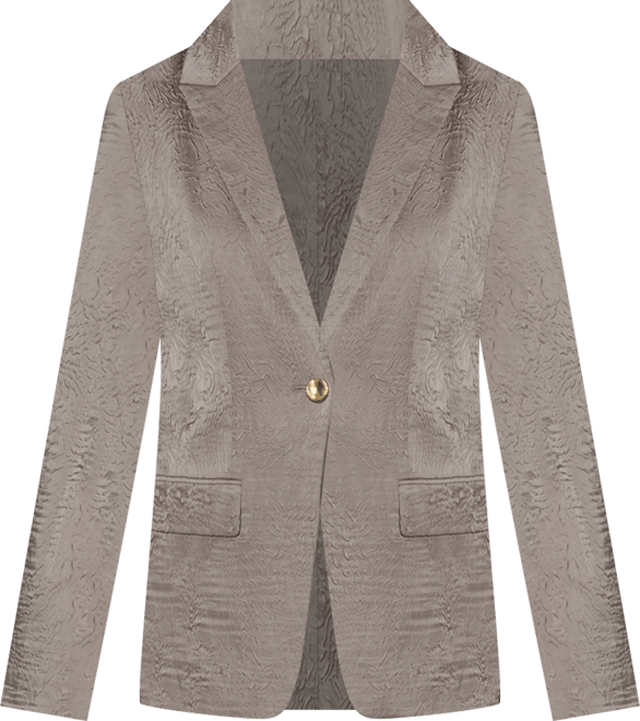 Women's Novelty One-Button Peak Lapel Blazer