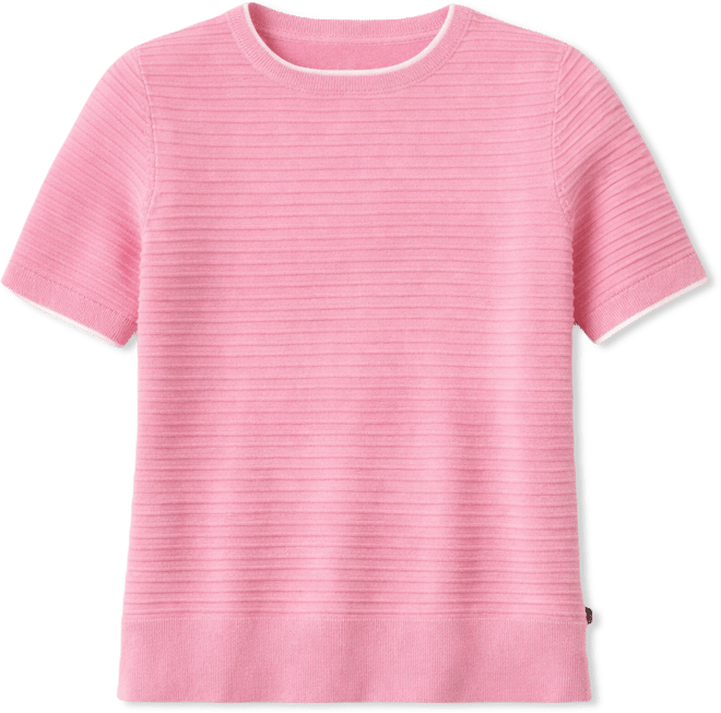 Jeans Women's Cotton Roll-Neck Raised-Stripe Sweater