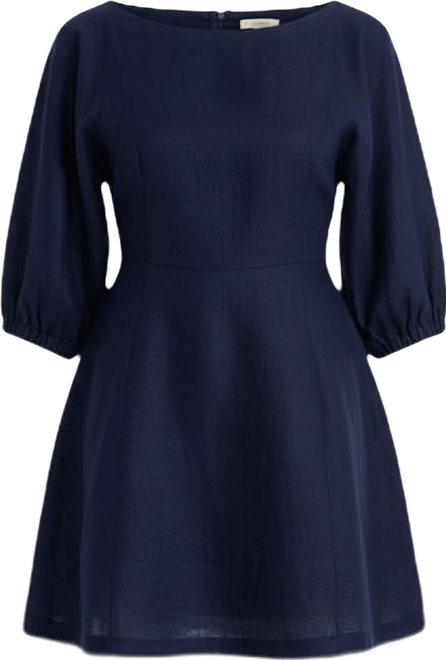 Women's Dolman-Sleeve Boat Neck Mini Dress