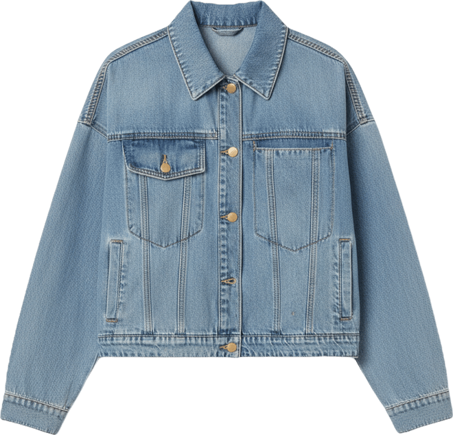 Petite Oversized Barrel Sleeve Collared Jacket