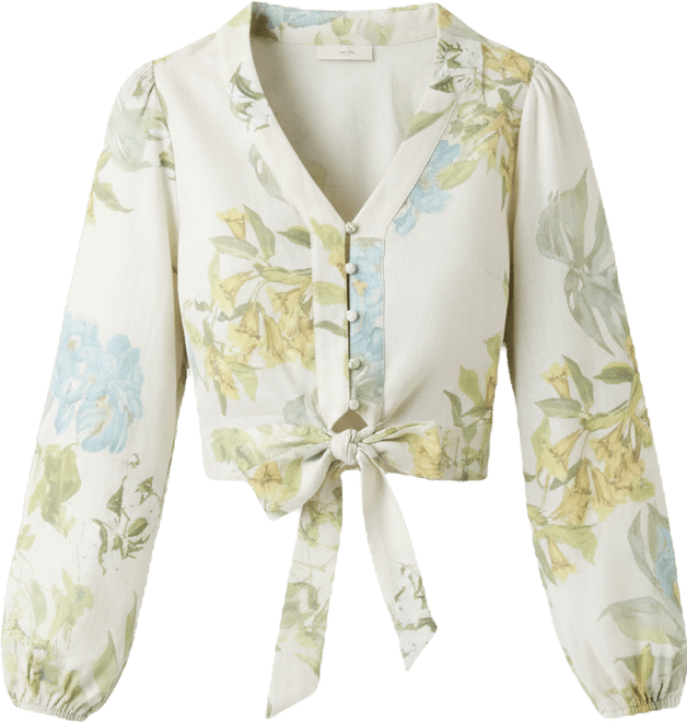 Juniors' Shirley Long-Sleeve V-Neck Top