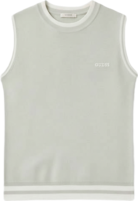 Juniors' Gabry Crewneck Sleeveless Top Sweater