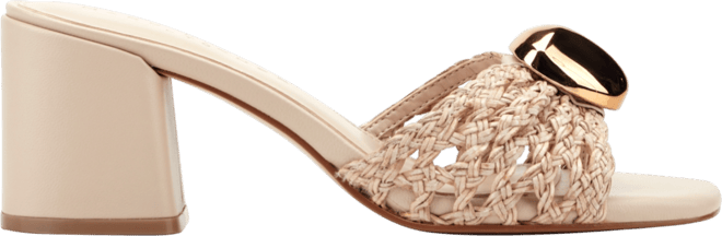 Women's Farrel Woven Slip-On Block Heel Dress Sandals