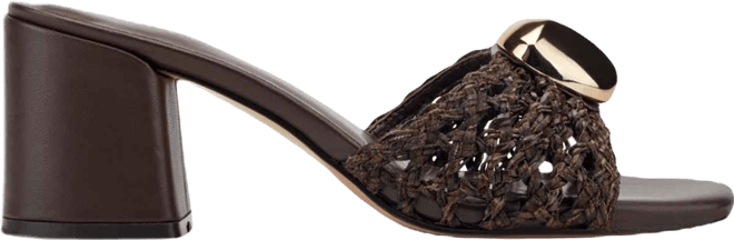 Women's Farrel Woven Slip-On Block Heel Dress Sandals