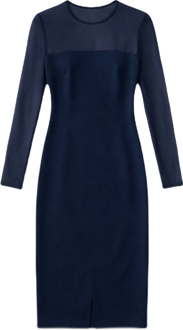 Women's Crepe & Chiffon Cocktail Dress