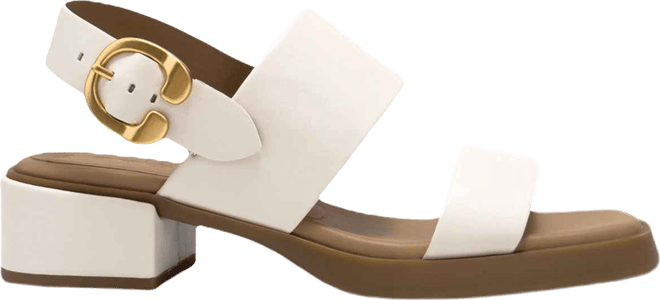 Women's Dove Low Heeled Square Toe Dress Sandals