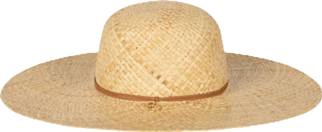 Logo Charm Raffia Sun Hat