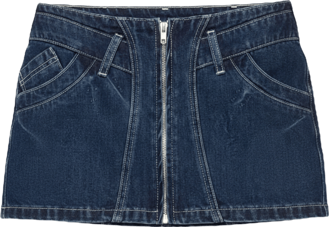 Women's Sharlo Zip Up Denim Mini Skirt