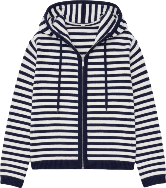 Women's Safari Striped Knit Zip Up Hoodie