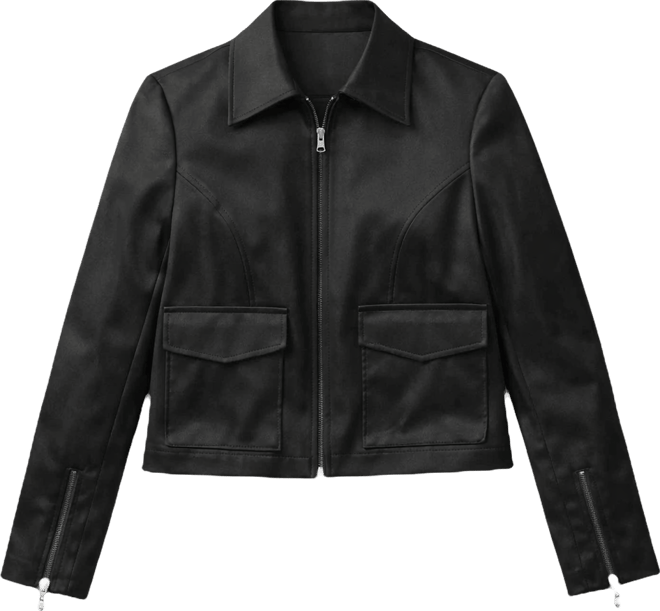 Women's High Shine Biker Jacket