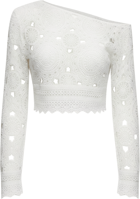 Women's Milana Sheer Lace Off Shoulder Top