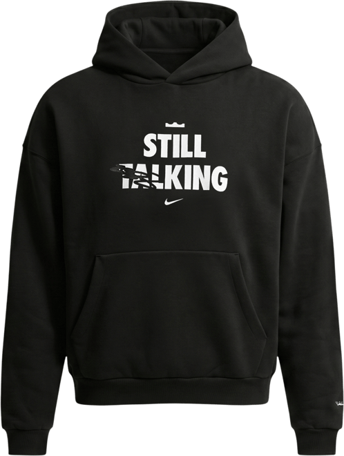 LeBron "Shut Up and Dribble" Sudadera con gorro sin cierre de básquetbol Nike Therma-FIT cepillada para hombre