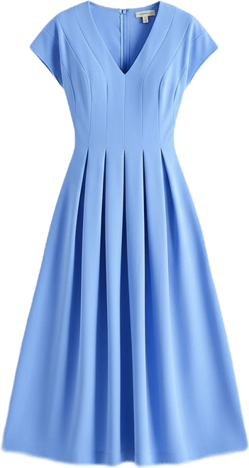 slim fit dress slacks Sequined Cap Sleeve Fit and Flare Dress main image 1