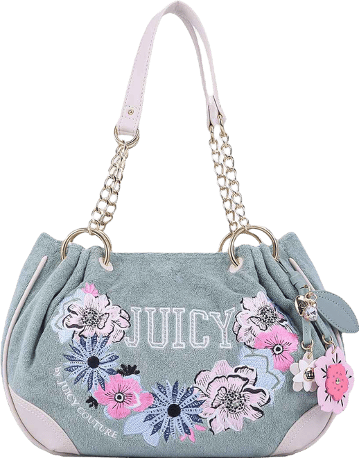Juicy By Juicy Couture Retro Bloom Scoop Satchel, Color: Sage