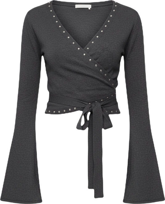 Women's Roccia Studded Knit Wrap Top