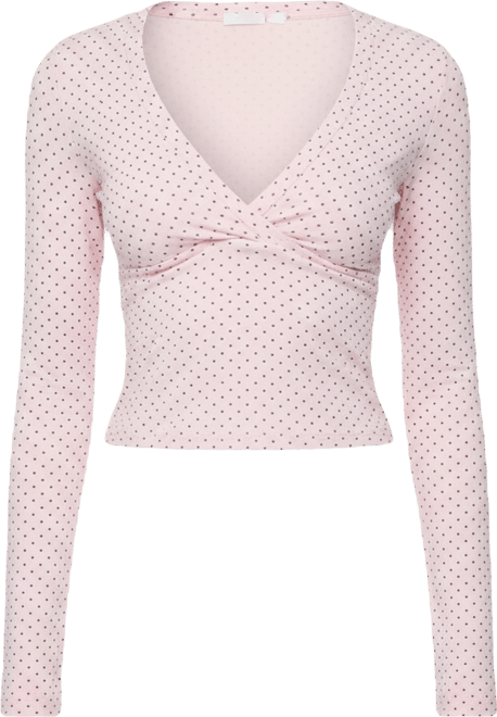 Women's Kianah Polka Dot V Neck T Shirt