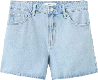 Women's High-Waisted Straight-Fit Denim Shorts