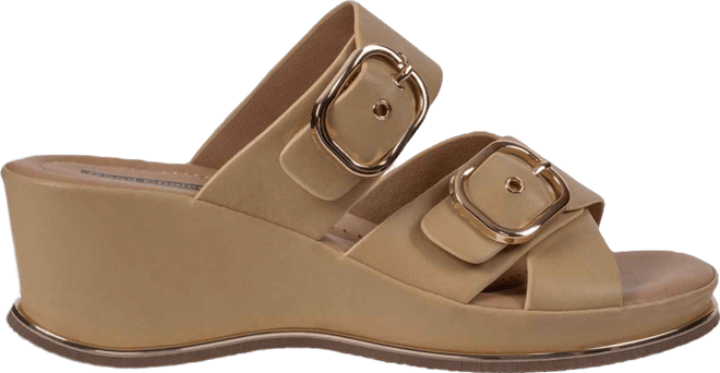 Women's Olana Buckle Round Toe Wedge Sandals