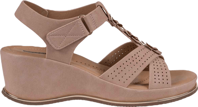 Women's Miko Floral Round Toe Wedge Sandals