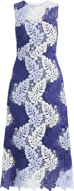 Women's Sleeveless Lace Midi Dress