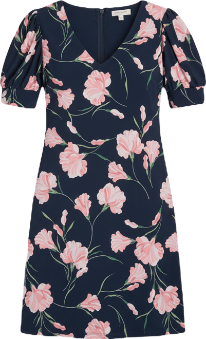 Petite V-Neck Short-Sleeve Dress