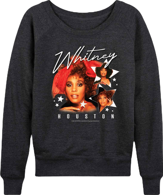 Women's Whitney Houston Stars French Terry Long Sleeve T-shirt