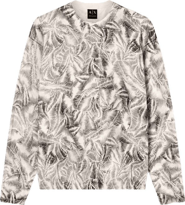 Men's Ibiza X Leaf Print Crewneck Sweater