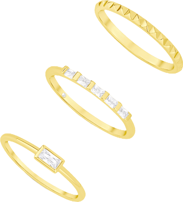 Cubic Zirconia Stack Ring